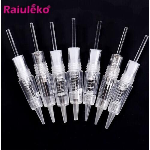 100/50pcs Cartridge Tattoo Needles Eyebrow Lip Makeup Needles Disposable Sterilized Tattoo Needle for Cartridge Machines Grips