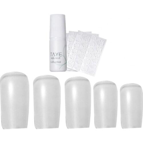 144Pcs/Set Women False Toenail Tip Smooth Surface Grinding-Free Lightweight Ultra Thin Toe Decoration Nail Tips