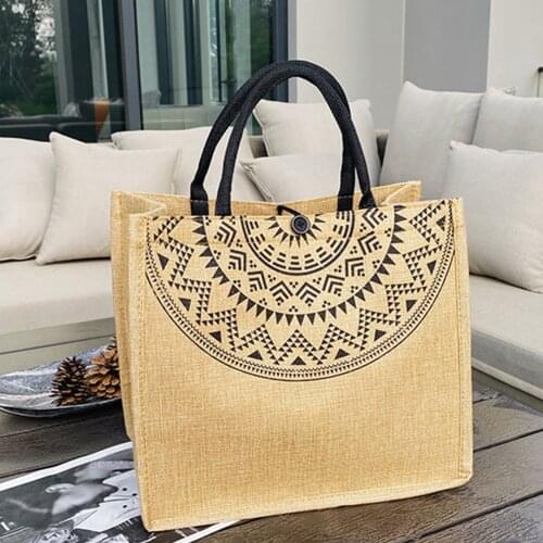2021 Trend Geometric Printing Shoulder Top Handle Bags for Women Shopper Large Capacity Tote Bag Ladies Daily Purses Handbags