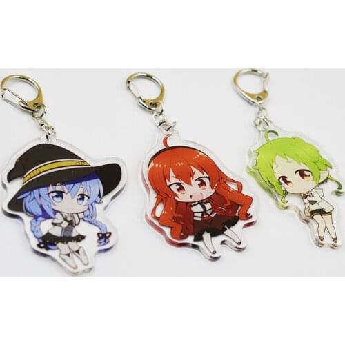 Japanese Anime Mushoku Tensei: Isekai Ittara Honki Dasu Cosplay Keychain Charm Bags Pendant Boy Girls Cute Keyring Xmas Toy Gift