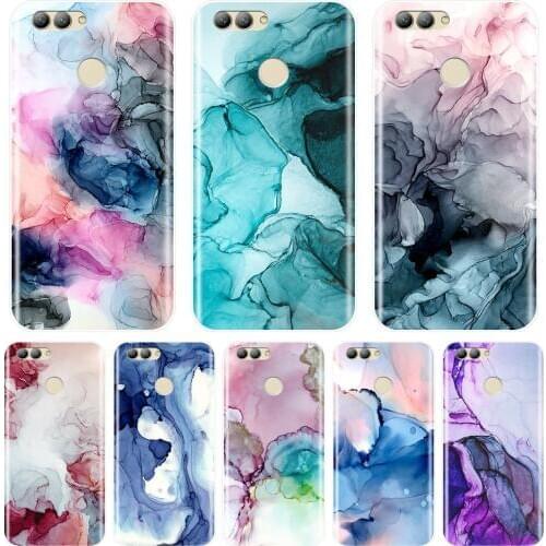 Case For Huawei Nova 2i 3 3I 3E 2 Lite Plus Silicone Soft Marble Art Red Back Cover For Huawei Nova Smart Lite 2017 Phone Case