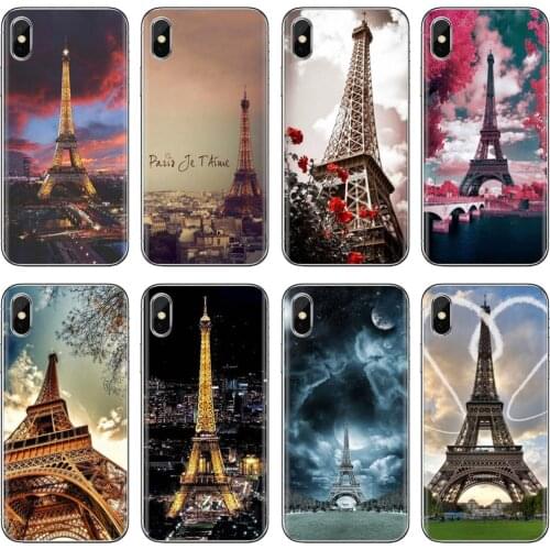 Paris france eiffel tower Night Art For iPhone iPod Touch 11 12 Pro 4 4S 5 5S SE 5C 6 6S 7 8 X XR XS Plus Max 2020 Silicone Case