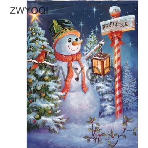 DIYDiamond mosaic snowman Full Round Diamond painting Cross stitch snowman Full Square Diamond embroidery Christmas tree snowman
