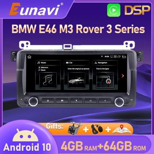 Eunavi Android Car Radio Multimedia Player For BMW E46 M3 Rover 3 Series 8.8 inch GPS Audio HD Screen DSP RDS Built-in Carplay