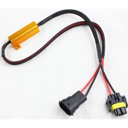 H8 H9 H11 LED Warning Canceller decoder for H8 H9 H11 HID Xenon LED fog lights ERROR FREE Load Resistor canceller harness cables