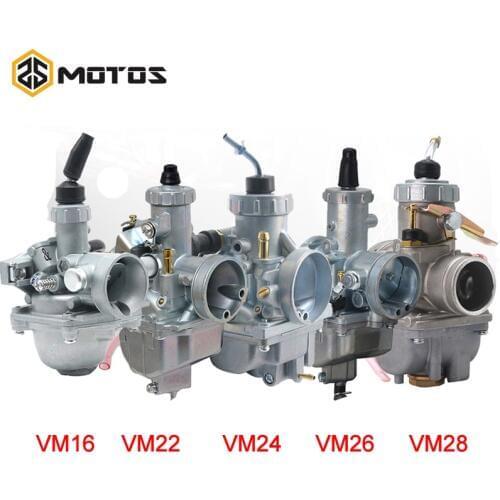 ZS MOTOS Motorcycle Mikuni VM16 22 26 DT125 Carburetor 20mm 24mm 26mm 30mm Carb For 110cc to 250cc Dirt Pit Bike ATV Quad Carb