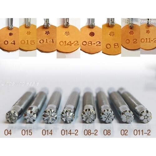 Leather carving Craft printing tools O2/O4/O8/ O8-2/O11-2/ O12/O14/ O14-2/O15,leather tools