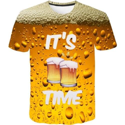 The Summer Its Time Beer Cosplay Costume Mesh Cloth Sport Mens 3D T Shirt Its Beer Time Tops Tee XXS-XXXXLThe Summer Football Ma