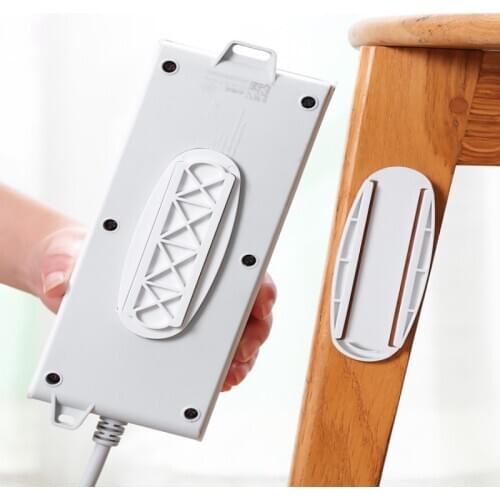 Wall-Mounted Sticker Plug-in Board Home Self-Adhesive Socket Fixer Cable Wire Organizer Power Strip Holder розетка встраиваемая