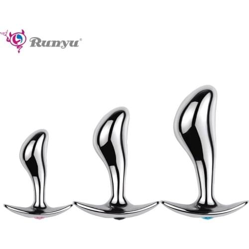 Underwear outdoor small medium large size metal anal beads butt plug dildo vaginal unisex insert sex toy for men women