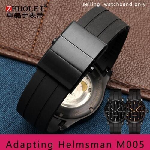 New high quality silicone rubber watch belt for M005/M026/M025 black Silicone Chain 23mm Mens Watch
