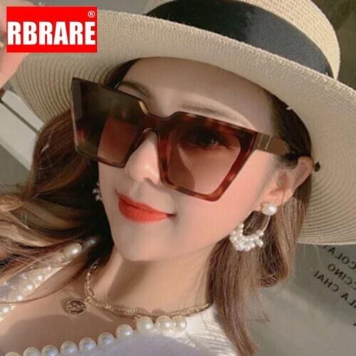RBRARE Oversized Women Sunglasses Square Sun Glasses Women Luxury Brand Designer Sunglasses for Women Retro Lentes De Sol Mujer