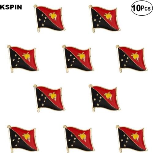 P.N.G. Flag Lapel Pin Flag badge Brooch Pins Badges 10Pcs a Lot