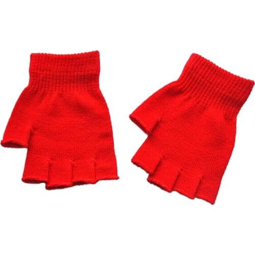 Stylish Bar Winter Gloves Unisex Gloves Mitten Fingerless Knitted Crochet Half-fingers Adult Warm Winter Gloves For Women Men