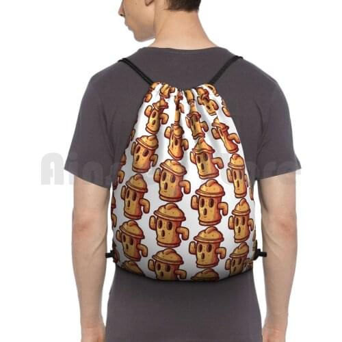 Animal-Gyroid Backpack Drawstring Bag Riding Climbing Gym Bag Gyroid Animal Acnl New Leaf City Folk New Horizons Pocket Camp