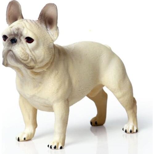 Solid simulation of wild animal dog model French bulldog pet dog childrens manual