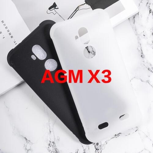 2 Colors Shockproof Matte Phone Shell Capa Coque For AGM X3 Case Silicone Back Cover for AGM X3 X 3 Protective Gel Pudding Case
