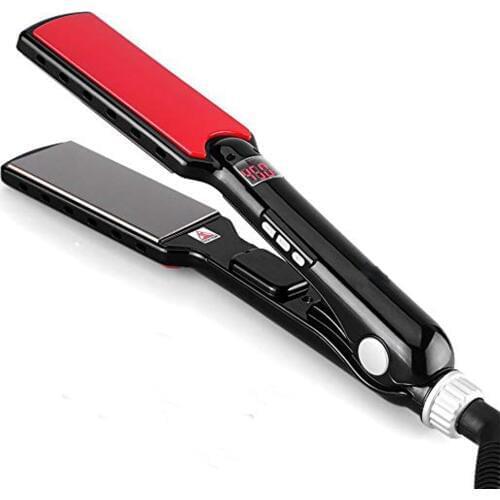 Professional 1.5 Inch Flat Iron Hair Straightener with Nano-Titanium Plate Instant Heat Up Anti- Frizz Dual Voltage Digital