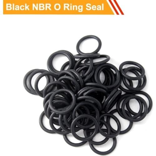 100pcs 1.9mm CS NBR O Ring Seal Black Rubber O Ring Gasket 5/6/7/8/10/15/20/25mm OD Oil Resistance O Type Ring Gasket