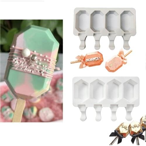 3/4 Bear/Dinosaur/Oval Ice Cream Silicone Mold Jelly Chocolate Popsicle Cake Mould Cake Decorating Tools Bakeware