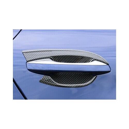 Carbon Fiber Look Door Handle Bowl Cover Trim 4pcs For Kia Optima K5 2020-2021