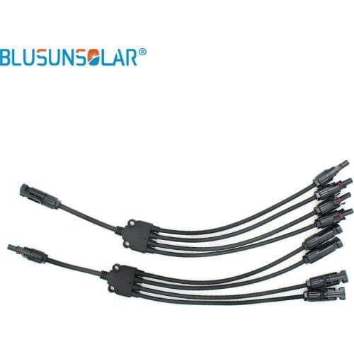 Blusunsolar 5 Pair Solar Solar PV Connector FFFF/M And MMMM/F 4 In 1 Y Branch Connectors For Solar Panel System