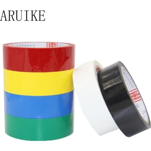 50M Warning tape Multi-color distinction express logistics sealing packaging White/Yellow/Red/Black/Green/Blue color