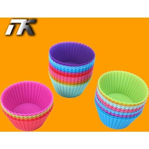 Free Shipping Cupcake 500 pcs/lot Cup Mold Soft Silicone Round Cake Muffin Chocolate Cupcake Liner Baking