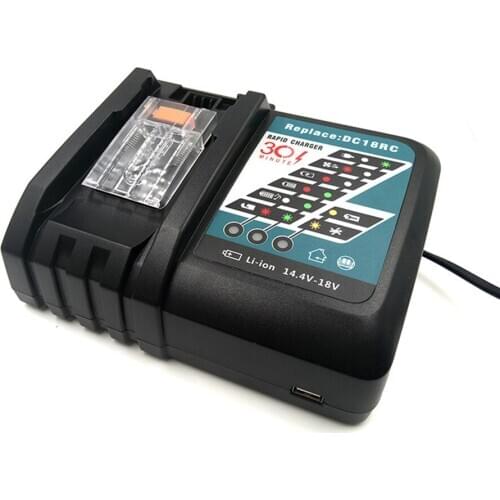 7.2-18V Rapid Optimum Power Tool Battery Charger for Makita Power Tool Li-Ion Battery DC18RC DC18RA For 1.3Ah Ni-Cd Batteries