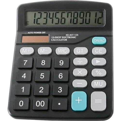 Office Electronic Calculator LCD Display Two-way Power 12 Digits Solar Battery Financial Scientific Calculator