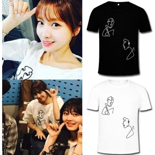 Kpop TWICE Streetwear fashion Round Collar t Shirts Women/Men Hip Hop Casual Loose Clothes Tshirt summer Short Sleeve tees Tops