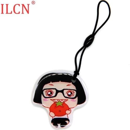 125khz ID Cartoon Dropping Glue Blank Writable Rewritable Keyfob Token Tag Keychain Access Control RFID T5577 T5200 Card 1pcs