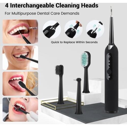 Oral Irrigator Usb Recharge Portable Dental Waterproof Teeth Cleaner Electric 3 Gear Replacement Set Cleaning Sound Wave Tool