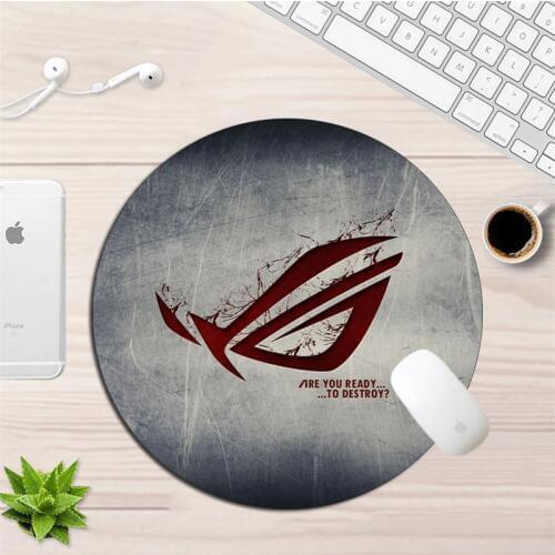 22x22cm Round Asus Mousepad Computer Gamer Gaming Mouse pad PC Accessories Rubber Locking Edge Non-Skid Durable Office Desk Mat