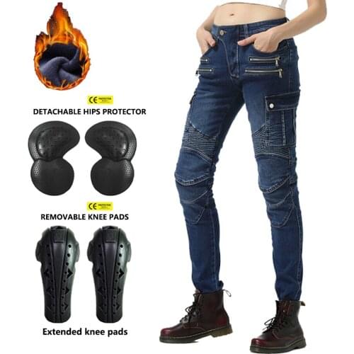 Motorcycle riding pants womens rider racing jeans suit anti-fall motorcycle pants style zipper hot sale 2021