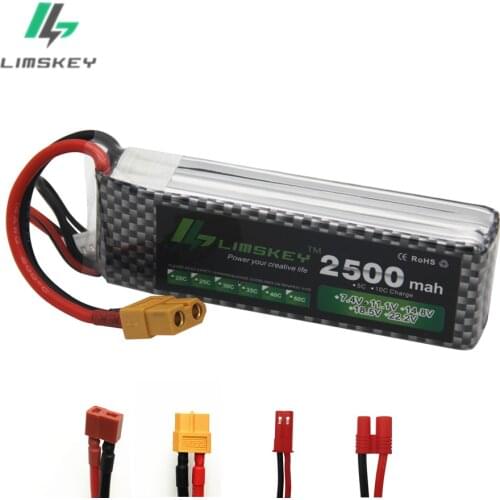 Limskey Power 11.1v Lipo Battery 11.1V 2500mAh 35C for RC Airplane T-REX 450 X16 x21 x22 Helicopter Part 2200mah 3s battery