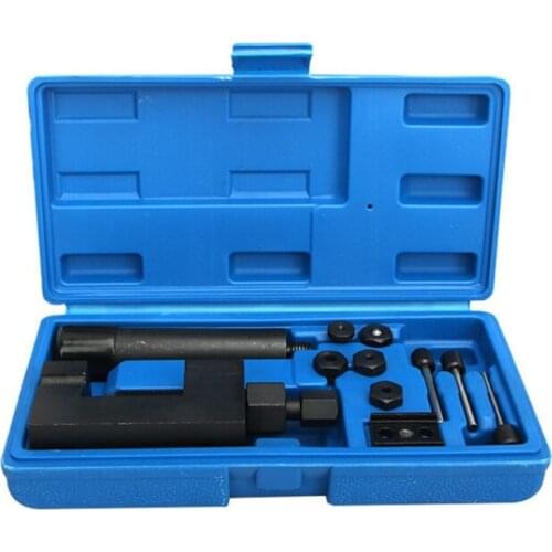 Motorcycle 4 Pins Chain Cutter Breaker Splitter Riveting Tool Rivet Repair Set For Chain 415/420/428/520/525/530/630 Motorbike