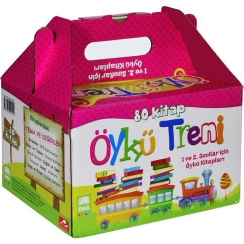 Story Coaster Set (80 Book Suit) Turkish 1. And 2. For classes, Flat Written For Children Educational Tutorial Books