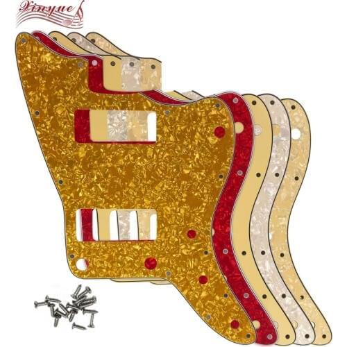 Pleroo Pickguard - For US 13 hole screws Jazzmaster electric Guitar pickguard With P90 Pickups Replacement No Upper Controls