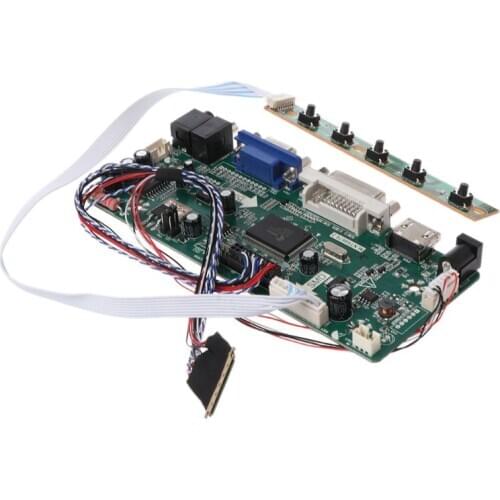 Controller Board LCD DVI VGA PC Module Driver DIY Kit 15.6\" Display B156XW02 1366X768 1ch 6/8-bit 40 Pin Panel