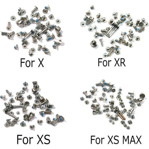 Screws Full Screw Set for iPhone X XS Max XR Repair Bolt Complete Kit Replacement Repair Parts for Iphone Tails screw