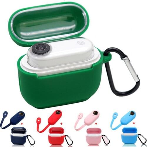 Protable Anti-Scratch Silicone Charging Box Protective Case Anti Shake Camera Protective Cover with Buckle For Insta360 GO