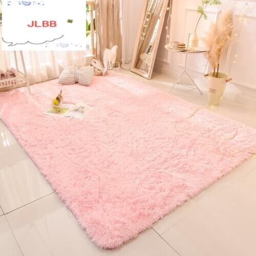 18 Colors Pink Purple Carpet Dyeing Plush Soft Carpets Area rug For Living Room Bedroom Anti-slip Floor Mats Child Bedroom Mat
