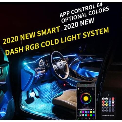 RGB LED Strips Ambient Light APP Sound Music Control for Car Interior Atmosphere Light Car Backlight DIY8M Fiber Optic Band