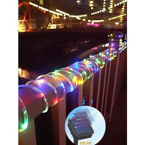 Solar String Lights Outdoor Decorative Strip Light 10 Meter Rope Lights for Party Patio Garden Tree Yard Christmas Decoration