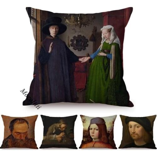 World Famous Painter Raffaello Santi Oil Painting Decorative Sofa Pillow Case Teenager Blowing Soap Bubbles Luxury Cushion Cover