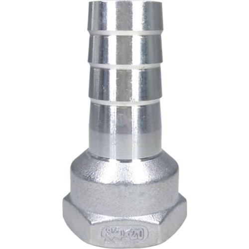 1/4" 3/4" 1/2" 3/4" 1" BSP Female 6 8 10 12 15 16 19 20 25 32mm Hose Barb Hosetail Pipe Fitting Coupler 304 Stainless Water Gas