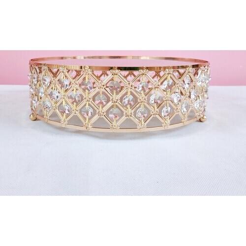 1pcs-3pcs gold crystal cake stand 8" 10" 12" cupcake plate