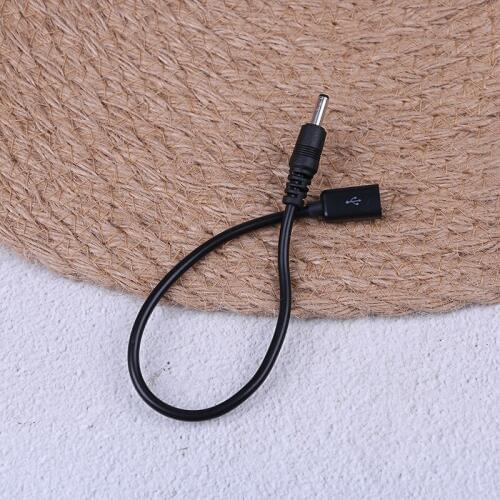 1pc Black 3.5mm x 1.35mm Male DC Power Micro USB Female Socket to DC 3.5x1.35mm Male Plug Adapter Cable Cord