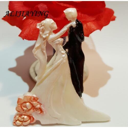 1Pcs Bride Groom&Boy girl Dance Fondant Silicone Molds For Cake Decorating Tool Chocolate Mold Wedding Decoration Mold D1066